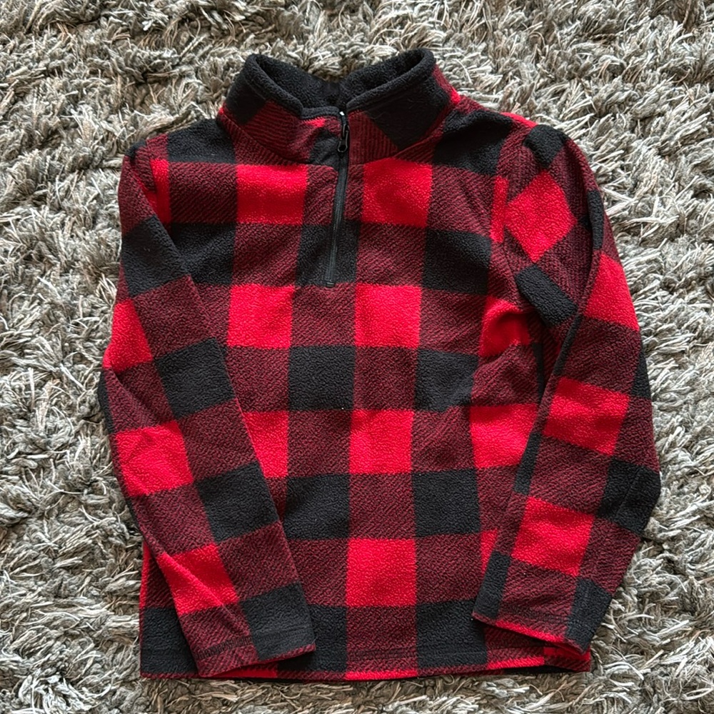 Boys fleece buffalo side quarter zip. Size 4